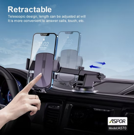 Aspor A570 Strong Suction Cup Stretchable mobile Phone Holder Bracket